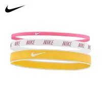 在飛比找Yahoo奇摩購物中心優惠-Nike 頭帶 Printing 粉紅 黃 白 髮帶 彈性 