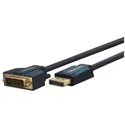 Clicktronic 1m Male Display Port to DVI Cable 60Hz Connector For Laptop/PC BLK