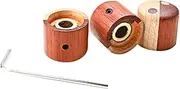 TOGEVAL Bass Volume Knobs Guitar Potentiometer Caps Wood Guitar Knobs for Volume Tone Control