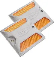 2pcs Reflective Road Signs Mailbox Reflector Fence Post Reflectors Mailbox Road Reflectors Commercial Reflective Trailer Reflectors Reflector for Road Aluminum