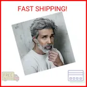 MIMAN Mens Short Grey Wigs for Men Short Straight Wig Layered Natural Synthetic