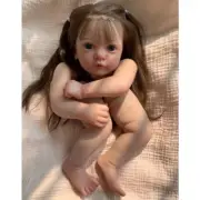 24" Unfinished Reborn Baby Doll Kit Ayana Toddler Girl Long Brown Hair Handmade