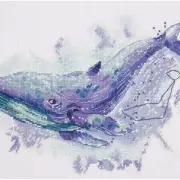 Whale Constellation Cross Stitch Kit - DIY MT-1961-14, 9.06x12.2" Aida - Create