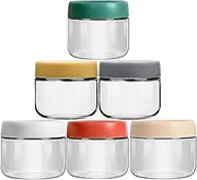 FL-WITHYOU Overnight Oats Containers with Lids, Glass jars with Airtight Lids, Wide mouth Mason Salad jars, Glass Food Storage Containers for Snacks Yogurt Spice Sugar (300ml-6 Pack)