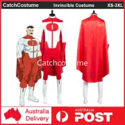 Invincible Omni-Man Cosplay Costume Nolan Grayson Halloween Jumpsuit Outfit Cape