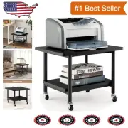 Versatile Printer Stand with Storage - Mobile 2-Tier End Table for Home Office
