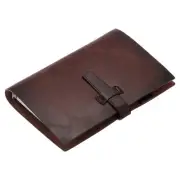 A6 PU Leather Binder Journal Refillable Planner Organizer w Buckle Red