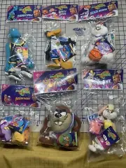 Complete Set Of McDonalds 1996 Space Jam Plush Toys