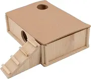 Wooden Hamster Platform House Multi Rooms Small Pet Hideout Hut with Ladder for Golden Bear Guinea Pig