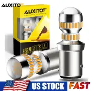 AUXITO 1157 BAY15D LED Amber Yellow Turn Signal DRL Side Marker Light Bulbs 2357 (for: Audi)