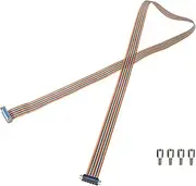uxcell IDC Rainbow Wire Flat Ribbon Cable DB25 Male to DB25 Female 59 Inch Length 2.54mm Pitch Breadboard Jumper Wires for Electronic Projects