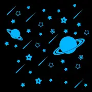 [Namly Design] Wallsticker - Meteor / Glow in the Dark