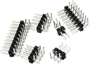 BIZOCA R/A 2.54mm Double Row Right Angle Male Breakaway PCB Board Pin Header Connector Pinheader 2 * 3/4/10/12/15/40Pin for(2x4P 10PCS)
