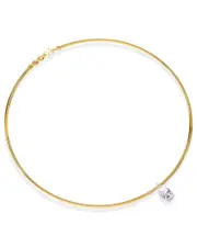 18K Vermeil 2.00 ct. tw. Lab-Grown Diamond Omega Pendant Necklace