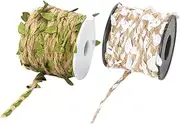 Artificial Burlap Rattan Leaves Leaf Jute Rope Creative DIY Decorative Rattan Versatile Ribbon for Events