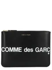 [Comme Des GarçOns Wallet] Comme Des GarçOns Wallet-Huge Logo Portafogli Nero-Donna OS