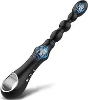 Vibrating Anal Beads Anal Plug, Heating Anal Vibrator Prostate Massager Silicone Butt Plug, 7 Vibration Modes Graduated Design G-spot Anal Sex Toys for Men Women Couples - Waterproof Rechargeable