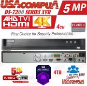 HIKVISION 4CHANNEL DVR 4CH DS-7204HUHI-K1 4K H.265+264 5MP (OPTIONAL HARD DISK)