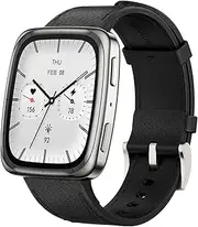 Amazfit Active 2 SmartWatch (Rectangular), 1.75" AMOLED Display Sapphire Glass Screen, Offline Maps with GPS, 10 Day Battery, 160+ Sport Modes, Water Resistant, for Android & iOS (Leather Premium)