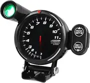 PCECKMZTFZ 80MM Tachometer RPM Gauge High Speed Stepper Motor 7 Colors 0-11000 RPM Meter with Shift Light and Peak Warning Speedometer