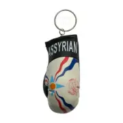 Assyrian Boxing Glove / Assyrian Flag Mini Assyrian Flag Boxing Glove Key Chain