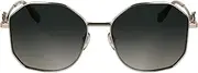 [Karl Lagerfeld Paris] KARL LAGERFELD Women's Sunglasses KL358S - Rose Gold with Gradient Grey Brown Lens, Rose Gold, One Size