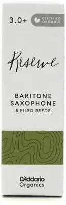 D'Addario Organics Reserve Baritone Saxophone Reeds - 3.0+ (5-pack)