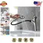 360-Degree Swivel Brushed Nickel Faucet with Easy-Install Pull Down Sprayer