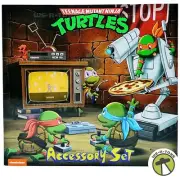 TMNT Teenage Mutant Ninja Turtles Cartoon 7" Figure Accessory Set 2023 NECA