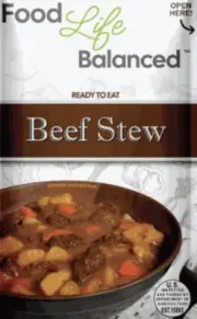 Food Life Balanced Fully Cooked & Ready to Eat Beef Stew (5 Pouches of 24 oz.)