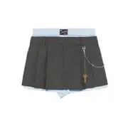 [Alexander Wang] Alexander Wang Pleated Key-chain Shorts 2 US GREY/BLUE