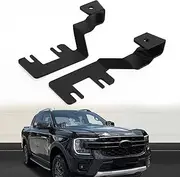 JERBOR Ditch Light Mounting Brackets Kit for Ford Ranger 2023 2024 2025, Upper Hood Hinge Ditch Side Pillar Led Light Pod Mount Bracket