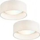 LED Flush Mount Ceiling Light Fixture Set of 2, 10 Inch Kitchen Ceiling Light Fi