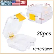 20pcs Plastic denture Tooth Box with Film Denture Storage Box Membrane Tooth Box