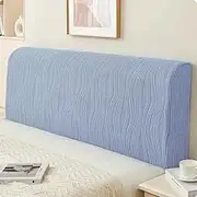 Soft Bed Headboard Slipcoverfor Bedroom DécorDouble Single Bed Dustproof Protectors Elastic Bed Headboard Covers-Blue||180cm/71in