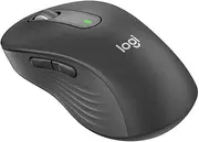 Logitech Signature M650 L Full Size Wireless Mouse - for Large Sized Hands, 2-Year Battery, Silent Clicks, Customisable Side Buttons, Bluetooth, for PC/Mac/Multi-Device/Chromebook - Grey