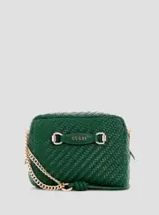 GUESS Women's Green Francy Camera Crossbody Bag