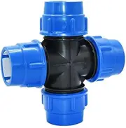 1pc 20/25/32/40/50/63mm Pe Pipe Cross Connector 4-Way Plastic Water Pipe Water Splitter 1/2 3/4 1 1.5 2 Inch Pipeline Coupler(50MM)