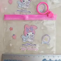 在飛比找蝦皮購物優惠-全新 My Melody 三麗鷗美樂蒂拉環透明夾鏈袋 收納袋