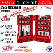 Milwaukee 45pcs Impact Duty Driver Bit Set Shockwave Forged Tip Bits Drill Set