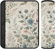 ODAWA Vintage Garden3 Car Seat Strap Covers Soft Stroller Strap Cover Car Seat Straps Shoulder Pads for Girls Boys, 2 Pack, 6.5x6.5 Inches
