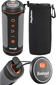 Bushnell Wingman 2 Golf GPS Speaker Bundle - Golf Bluetooth Speaker with Premium Audio Quality, Integrated BITE Magnetic Cart Mount & Battery Life Indicator - Includes Wingman Protective Pouch