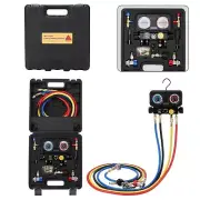 Wells AC Gauge Set HVAC Tools R410a R134a R32 R22 Refrigerant for Home 4 Way AC
