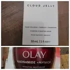 Herbivore Cloud Jelly Plumping Serum & Olay Nacinamide+Peptide 24 Moisturizer