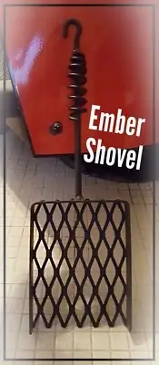 Fireplace / Box Stove Ember Shovel, 18" or Custom Length, Blacksmith made