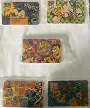 Vintage 1995 Yoo-hoo & Cartoon Network Calling Phone Cards . 5 Cards.