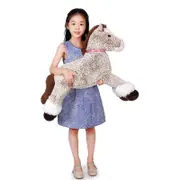 Catzon Giant Plush Toy Horse Stuffed Animal Pillow Birthday Gift for Kids-Brown