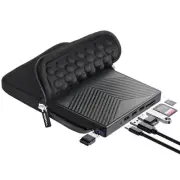 External CD DVD Drive Player Burner USB 3.0 & USB-C Portable CD/DVD-ROM +/-RW...