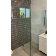 750-1200mm Square Corner Pivot Door Frameless Silver Fittings Shower Screen
