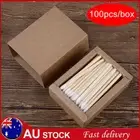 100pcs/ Set Bamboo Disposable Lip Gloss Wands Lip Eyelash Extension Make Up AU